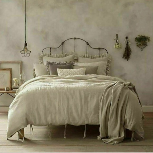 WAMSUTTA Vintage - King Duvet Cover / Washed Linen (BEIGE) - Picture 9 of 9